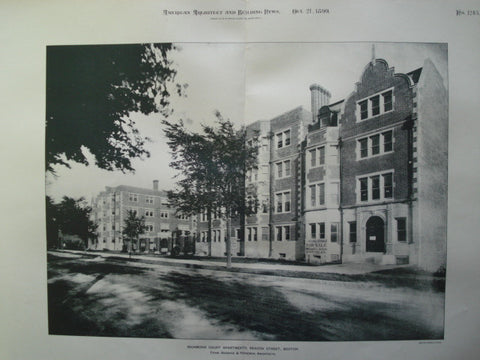Richmond Court Apartments, Beacon Street , Boston, MA, 1899, Cram, Goodhue & Ferguson
