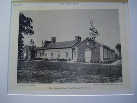 Bryant School, Teaneck, NJ, 1930, Hacker and Hacker