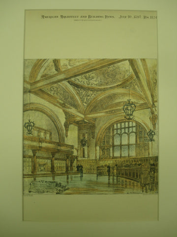 Council Chamber West in the Riding County Offices , Wakefield, West Yorkshire, England, UK, 1897, J. S. Gibson & S. B. Russell