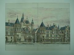 Principal Entrance of the New Courts of Justice , London, England, UK, 1883, Unknown