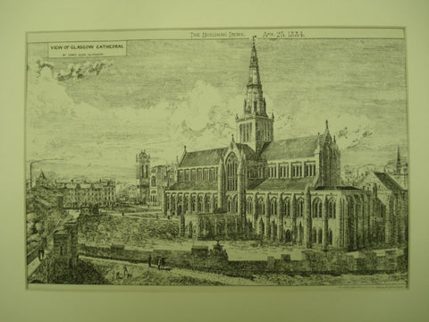 View of Glasgow Cathedral , Glasgow, Scotland, UK, 1884, James Glen