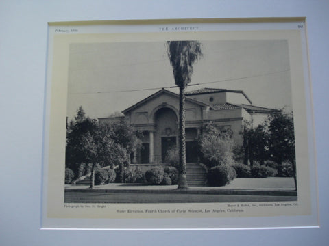 Fourth Church of Christ Scientist, Los Angeles, CA, 1930, Meyer and Holler