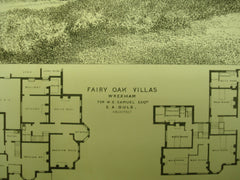 Fairy Oak Villas for W. E. Samuel, Esq., Wrexham, Wales, UK, 1882, E. A. Ould