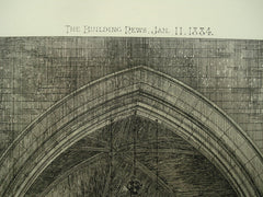 View of the Chancel in the Church of the Sacred Heart , Exeter, Devon, England, UK, 1884, C. E. Ware & Leonard Ware