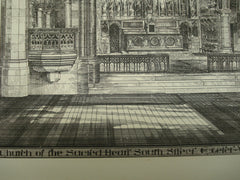 View of the Chancel in the Church of the Sacred Heart , Exeter, Devon, England, UK, 1884, C. E. Ware & Leonard Ware