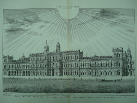Royal Palace , Whitehall, London, England, UK, 1884, Inigo Jones