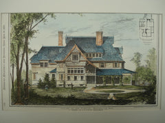 House of Mr. Pierce , Brookline, MA, 1878, Messrs. G. R. & R. G. Shaw