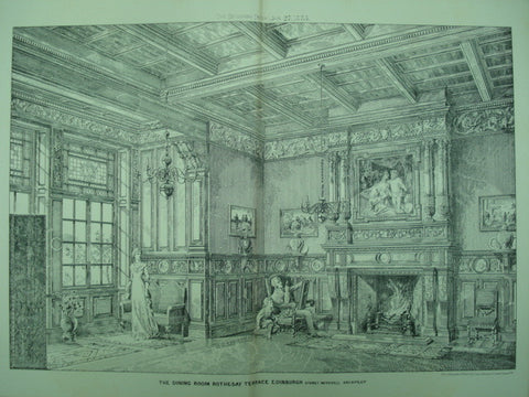 Dining Room at Rothesay Terrace , Edinburgh, Scotland, UK, 1884, Sydney Mitchell