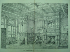 Dining Room at Rothesay Terrace , Edinburgh, Scotland, UK, 1884, Sydney Mitchell