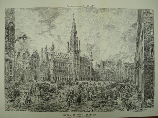 Hotel de Ville , Brussels, Belgium, EUR, 1880, Henry C. Brandling