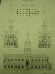 Design for the Truro Cathedral , Truro, Cornwall, England, UK, 1880, R. P. Pullan