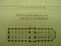 Design for the Truro Cathedral , Truro, Cornwall, England, UK, 1880, R. P. Pullan