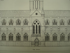 Design for the Truro Cathedral , Truro, Cornwall, England, UK, 1880, R. P. Pullan