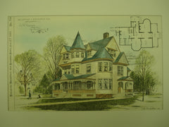 Residence of E. W. Marsh , Bridgeport, CT, 1889, Jos. W. Northrop