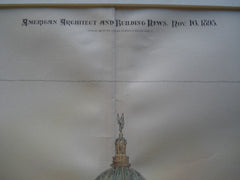 Alternative Design for Minnesota Capitol, Submitted in the First Competition , St. Paul, MN, 1895, W.B. Dunnell