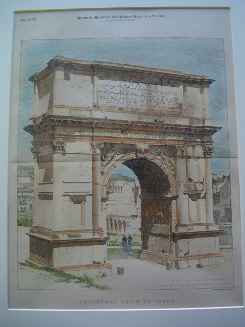 Triumphal Arch of Titus , Rome, Italy, EUR, 1895, Unknown