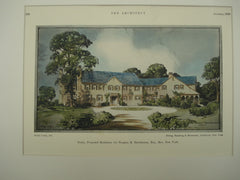 Proposed Residence of Douglas R. Hartshorne, Esq. , Rye, NY, 1930, Ewing, Ramberg & Bachmann