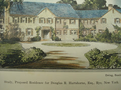 Proposed Residence of Douglas R. Hartshorne, Esq. , Rye, NY, 1930, Ewing, Ramberg & Bachmann