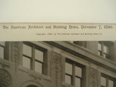 Entrance to the New York Life Insurance Company's Building , Minneapolis, MN, 1896, Babb, Cook & Willard