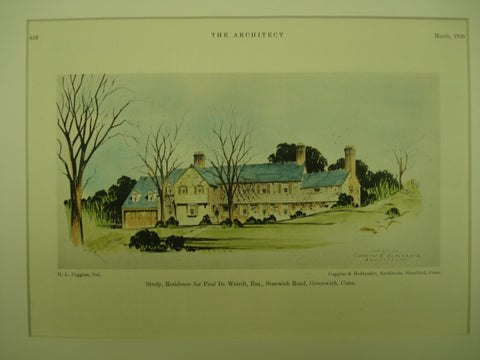 Residence of Paul De Weirdt , Greenwich, CT, 1930, Coggins & Hedlander