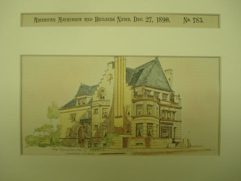Tangeman House , Brooklyn, NY, 1890, Lamb & Rich