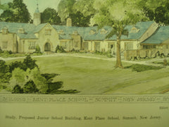 Proposed Junior School Building of the Kent Place School , Summit, NJ, 1930, Elliott L. Chisling