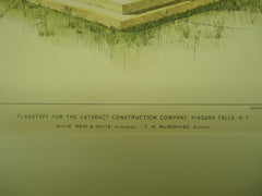 Flagstaff for the Cataract Construction Company , Niagara Falls, NY, 1895, McKim, Mead & White