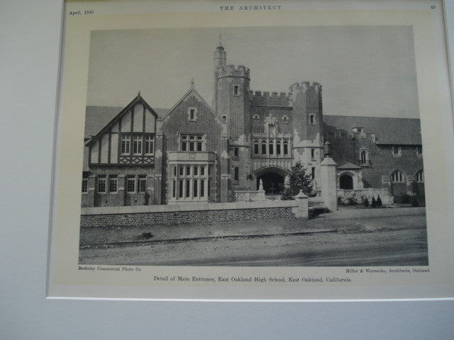 East Oakland High School, East Oakland, CA, 1930, Miller and Warnecke