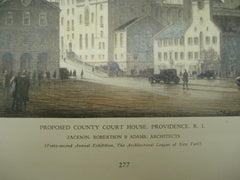 Exterior of the Proposed County Court House , Providence, RI, 1927, Jackson, Robertson & Adams