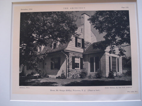 Residence of Sturgis McKay , Princeton, NJ, 1926, Aymar Embury
