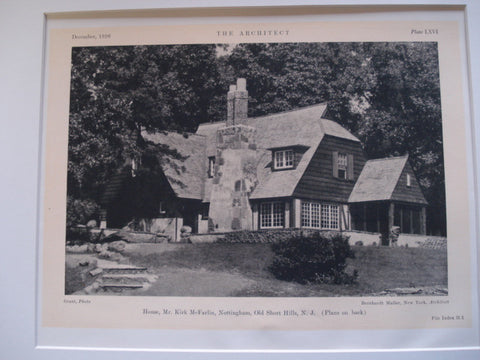 Residence of Kirk McFarlin, Nottingham , Short Hills, NJ, 1926, Berhardt Muller
