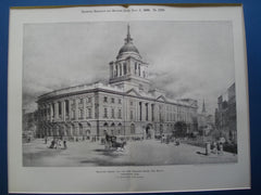Selected Design for the New Sessions House, the Old Baily , London, England, UK, 1900, E.W. Mountford