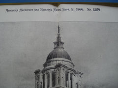 Selected Design for the New Sessions House, the Old Baily , London, England, UK, 1900, E.W. Mountford