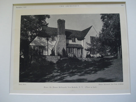 Residence of Hunter McDonnell, New Rochelle, NY, 1927, Hunter McDonnell