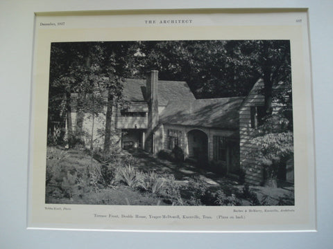 Double House, Yeager-McDowell, Knoxville, TN, 1927, Barber and McMurray