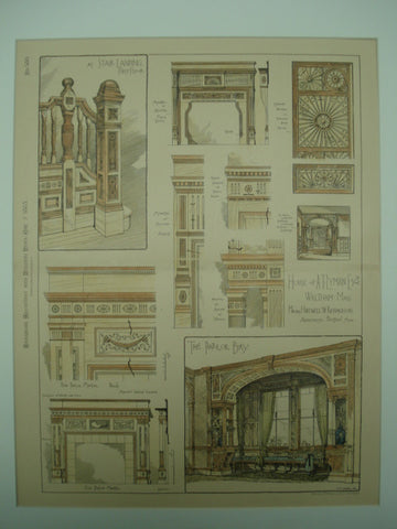 House of A. T. Lyman, Esq., Waltham, MA, 1883, Messrs. Hartwell & Richardson