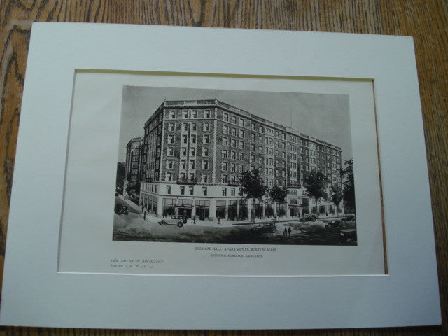 Pelham Hall Apartments, Boston, MA, 1926, Arthur H. Bowditch