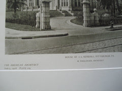 House of J.L. Kendall, Exterior, Pittsburgh, PA, 1926, M. Nirdlinger