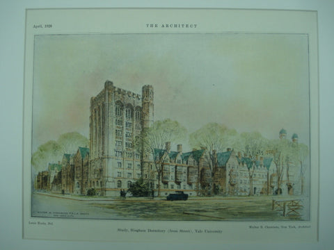 Bingham Dormitory, Yale University , New Haven, CT, 1926, Walter B. Chambers