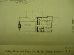 House of Mr. H. M. Cleaver , Plainfield, NJ, 1927, Bernhardt Muller