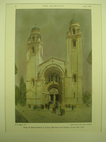 St. Simon's Roman Catholic Church , New York , NY, 1926, Elliott Lynch