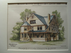 House for Dr. A.G. Curtiss on Elmwood Ave., Buffalo, NY, 1888, E.A. Kent