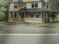 House for Dr. A.G. Curtiss on Elmwood Ave., Buffalo, NY, 1888, E.A. Kent