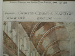 Proposed Interior of the Church of the English Martyrs, Walworth, England, UK, 1900, Benedict Williamson