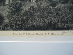 W. J. Hawkins House, Montclair, NJ, 1926, Clifford C. Wendehack