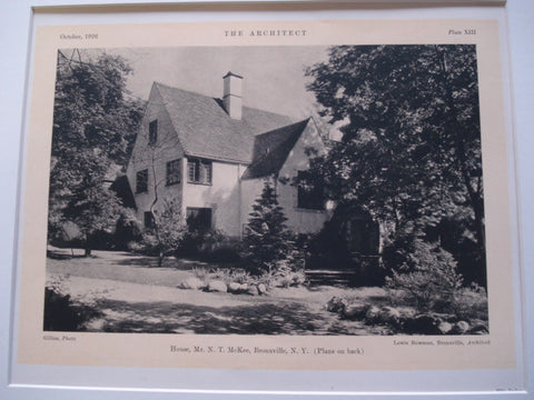 N. T. McKee House, Bronxville, NY, 1926, Lewis Bowman