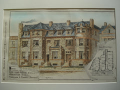 Houses on Rhode Island Avenue, Washington, DC, 1886, Hornblower & Marshall