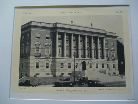Municipal Building, White Plains, NY, 1926, Joseph H. Freedlander