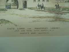 Gate Lodge and Hamersley Library , Bath Beach, NY, 1892, Parfitt Bros