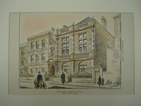 Fulham Conservative Club , Fulham, London, UK, 1894, Hugh T. Porter